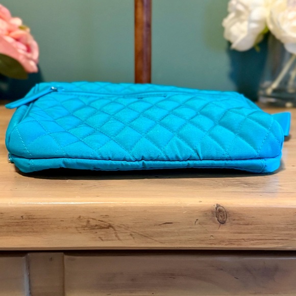 Vera Bradley Teal Quilted Belt Bag Crossbody Fanny Pack Adjustable Strap - Picture 7 of 12